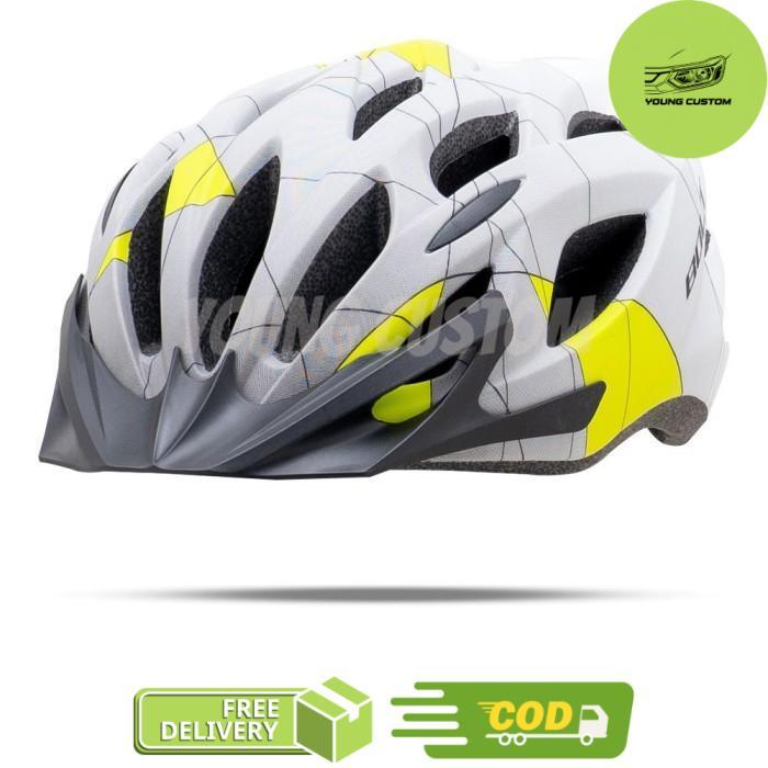 Polygon Helm Sepeda Bolt - Bicycle Helmet - Matt White -young