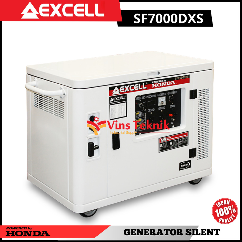 Mesin Genset Silent Generator Bensin 5000W EXCELL SF7000DXS SF 7000 DXS