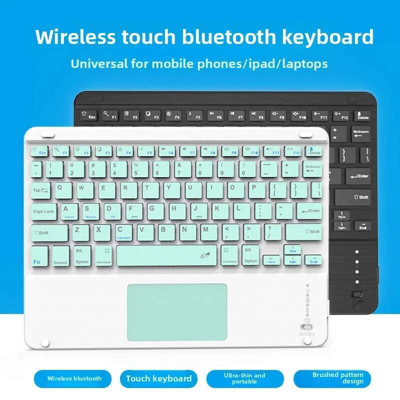 10 In Bluetooth Tou Keyboard Suitable For IPad, Apple, Android Mobile Phone Universal Keyboard Multi