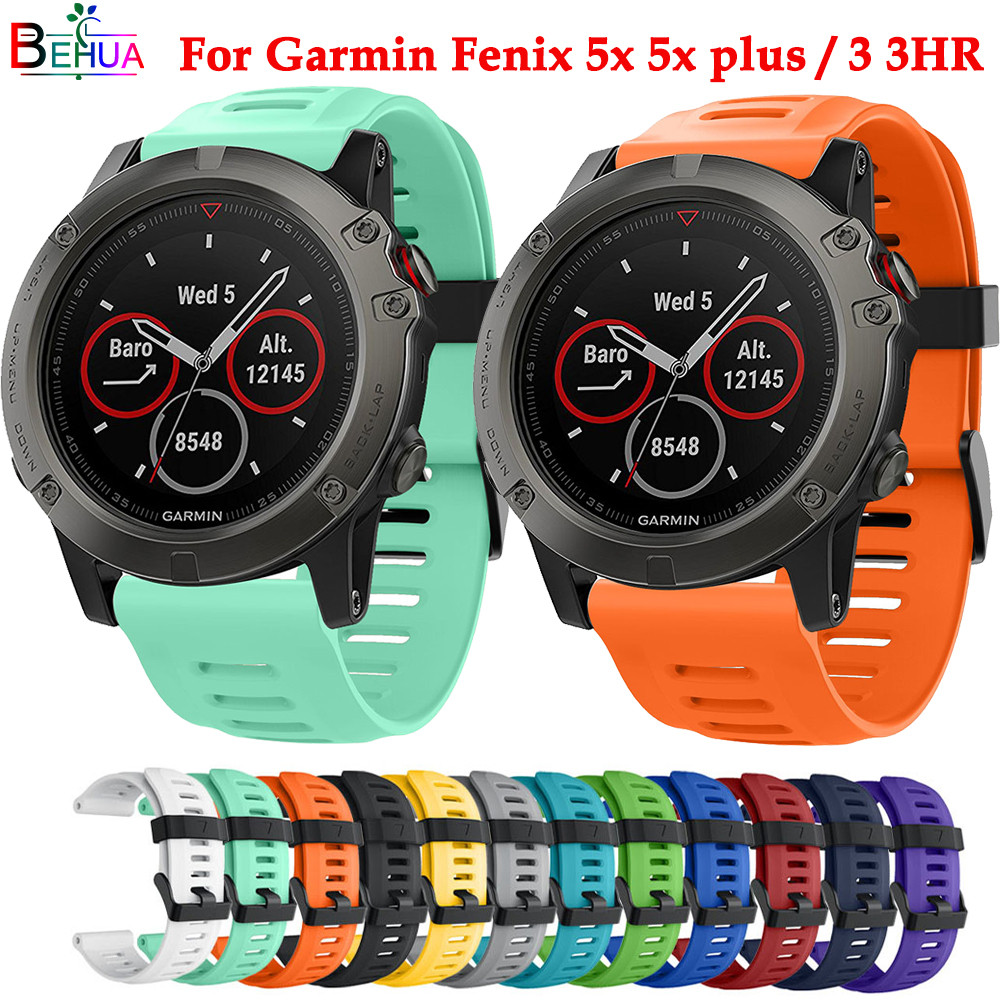 Silicone wrist band For Garmin Fenix 5X/5Xplus/Fenix 3/Fenix 3 HR Replacement 26mm Sport fashion wat