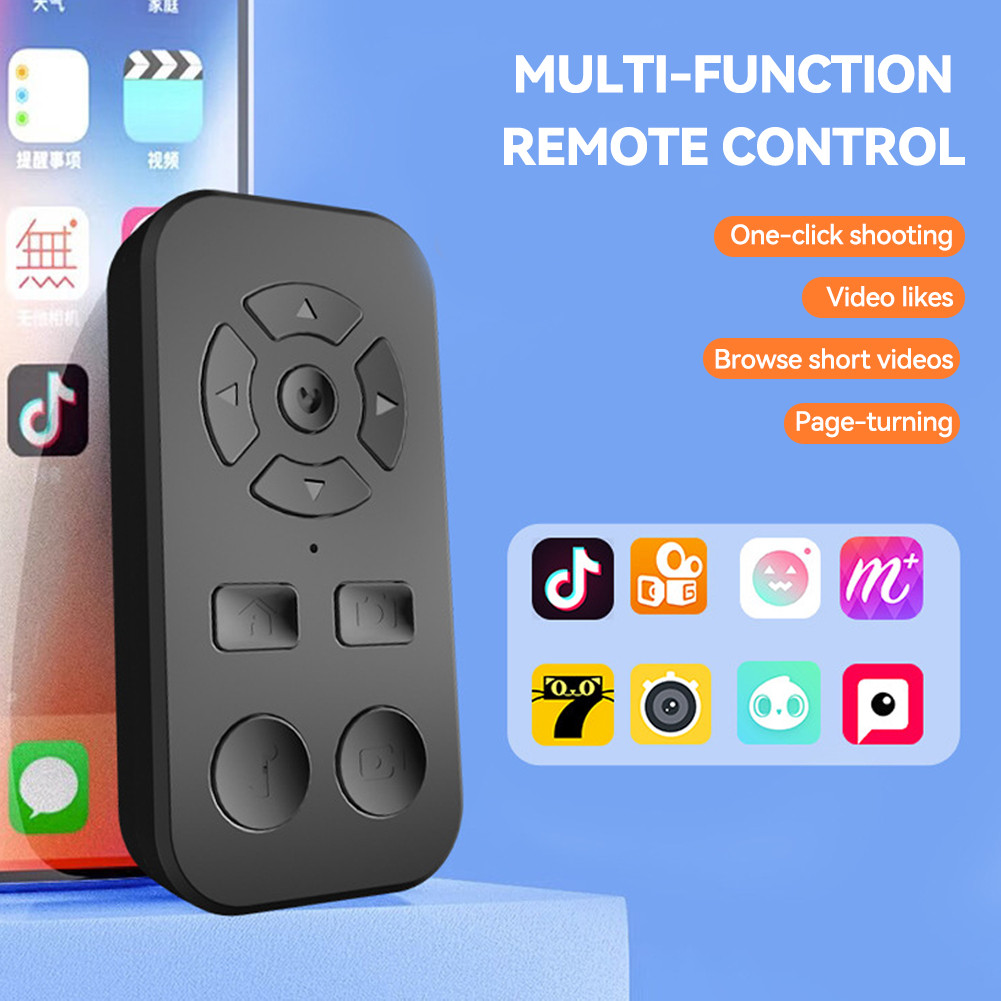 9-Key Bluetooth Phone Remote Control for Short Videos Auto-Like Browsing Photo Taking Page Turning f