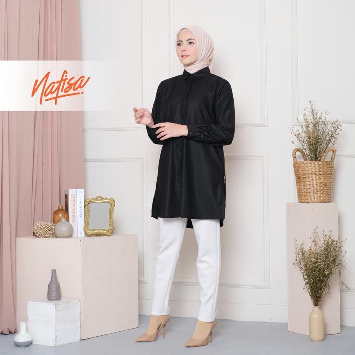 Promo Guncang Nafisa Tunik Fleksibel Day - Kemeja Tunik Day To Day Atasan Muslim Size Lengkap - Hita