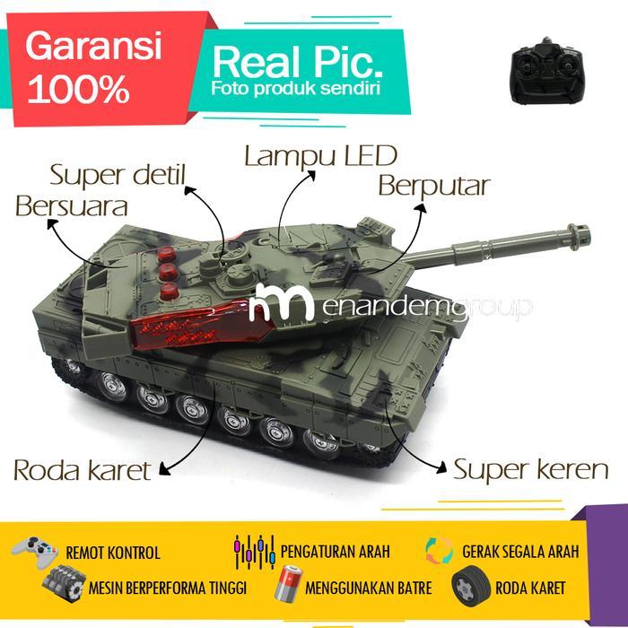Mainan Remote Control RC Tank Tiger - Hijau Army