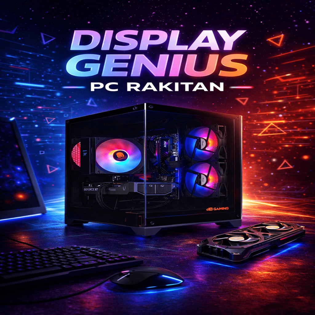 RAKITAN PC GAMING DISPLAY GENIUS RYZEN 5 7500F RTX 5060 8G/ 32GB 500GB