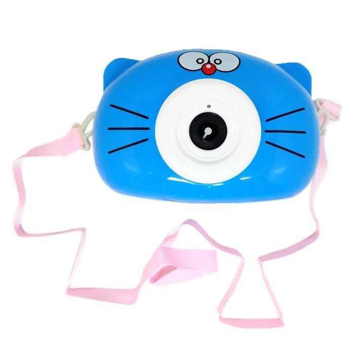 Bubble Camera Mainan Anak Kamera Gelembung Busa Nyala Lampu & Musik - Doraemon Biru