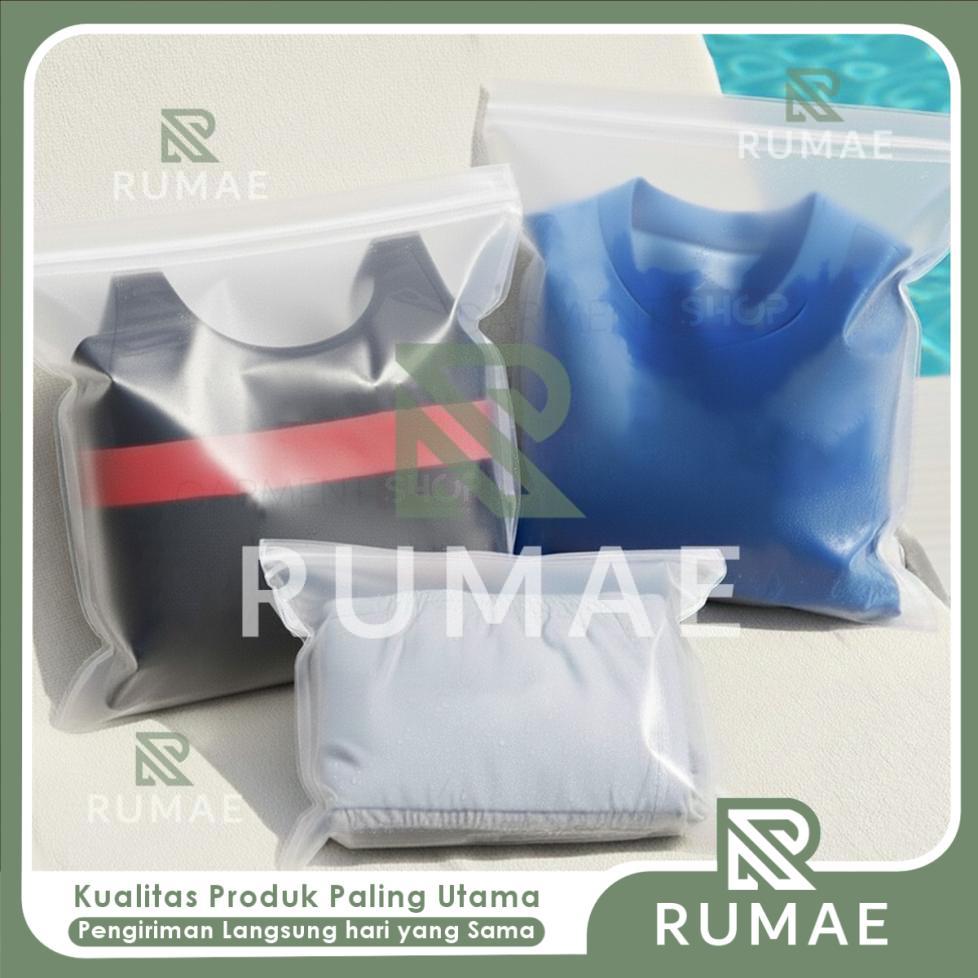 RUMAE Travel Pouch Waterproof Zipper Bag Organizer Baju Renang Kosmetik Anti Basah Reusable Storage 