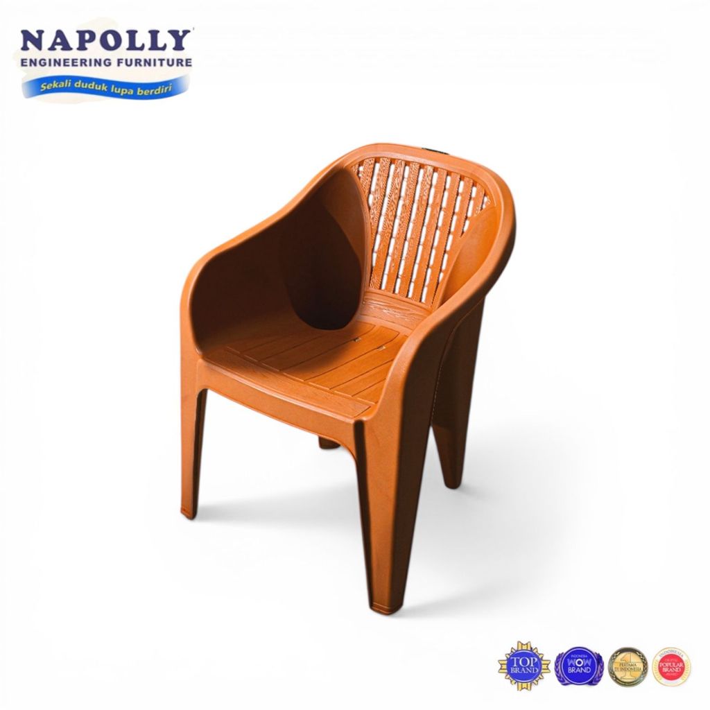 Kursi Plastik Napolly TCC 500 - Kursi Santai Napolly Tebal Sandaran Tangan | Kursi Teras Plastik | T