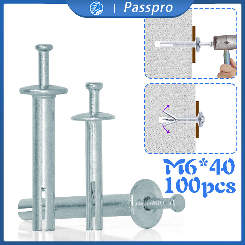 Frame Anchor Baut 200pcs Paku Beton M6x40 Baut Dynabolt Expansion Bolt