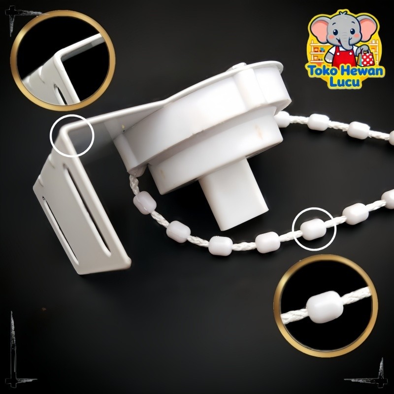 1 Set Rroller Blind Head Blind Roller Jendela Bead Chain +Bracket Roller Blind Roller Blind Chain Un
