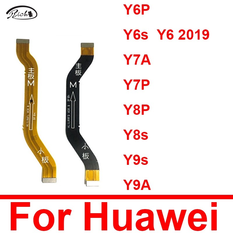 Kabel Fleksibel Papan Utama LCD untuk Huawei Y6P Y6S Y6 2019 Y7A Y7P Y8P Y8S Y9S Y9A Penggantian Pit
