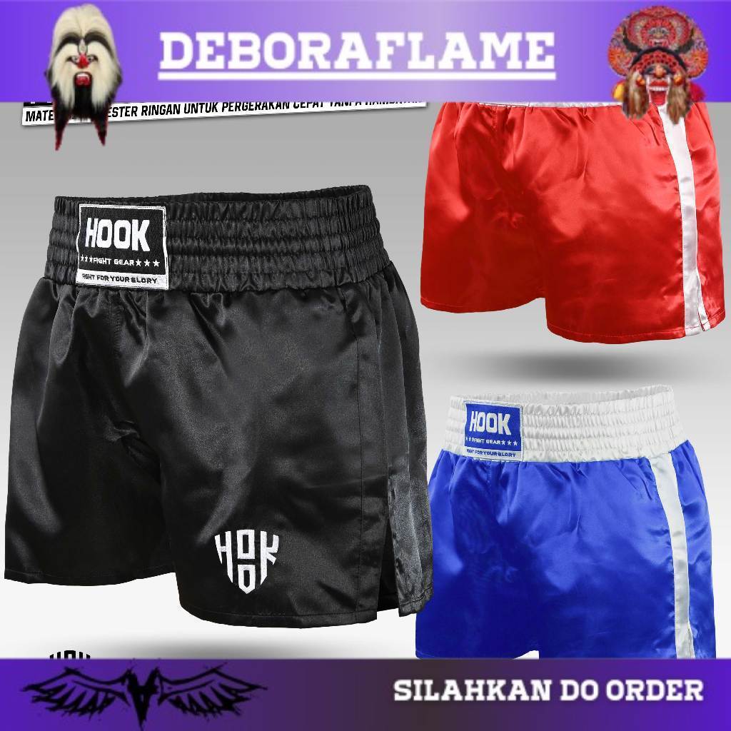 viral kickstrkng Celana Tinju Hook Boxing Short Boxing Pants, Celana Boxing Shorts Hook Celana Tinju