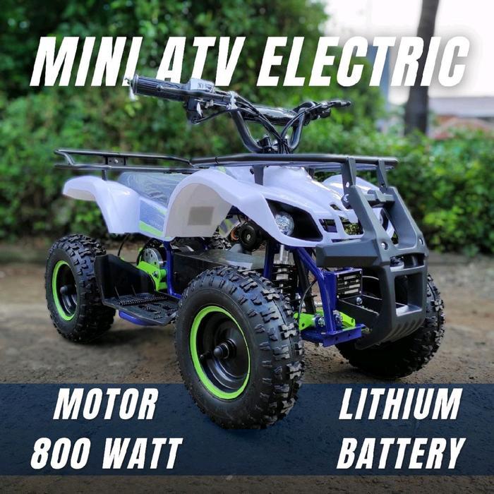 ATV 800W Mini - Motor Listrik Murah berkualitas Orange Hitam Merah Biru - Merah, Instan