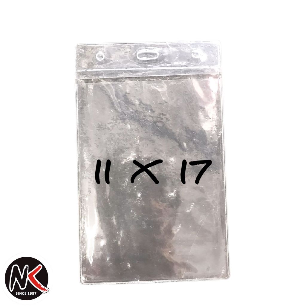 Plastik Name Tag Ukuran 11 x 17 cm Bening/ID Card Holder Tranparant