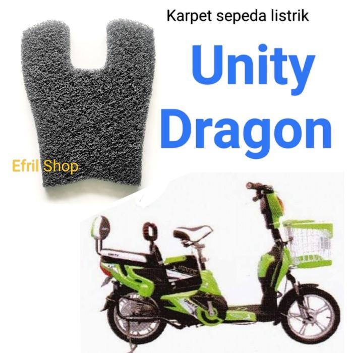 =ACC OTOMOTIF= Terlaris Karpet sepeda listrik Unity Dragon Karpet selis Unity Dragon - Hitam