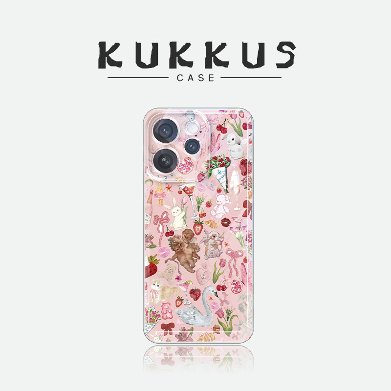 Bekas ciuman hitam Terbaru Case Hp OPPO Reno 15f 15 5g Soft Casing Reno 15f 15 4G 5G Tk3 Couple pita