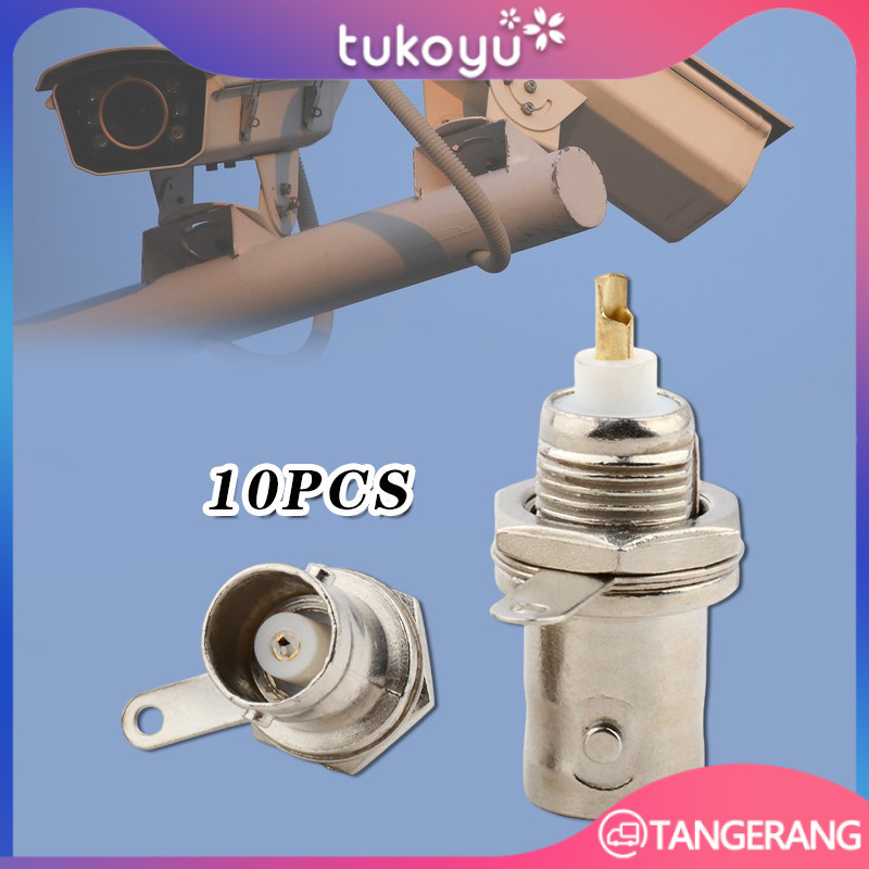 BNC Female Panel Mount Connector 10pcs / Konektor Chassis Mount Untuk PCB Atau Panel / Soket Solder 