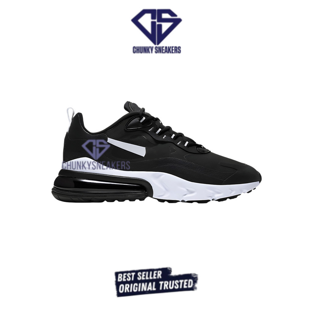 Sepatu Nike Air Max 270 React Black White 100% Original BNIB