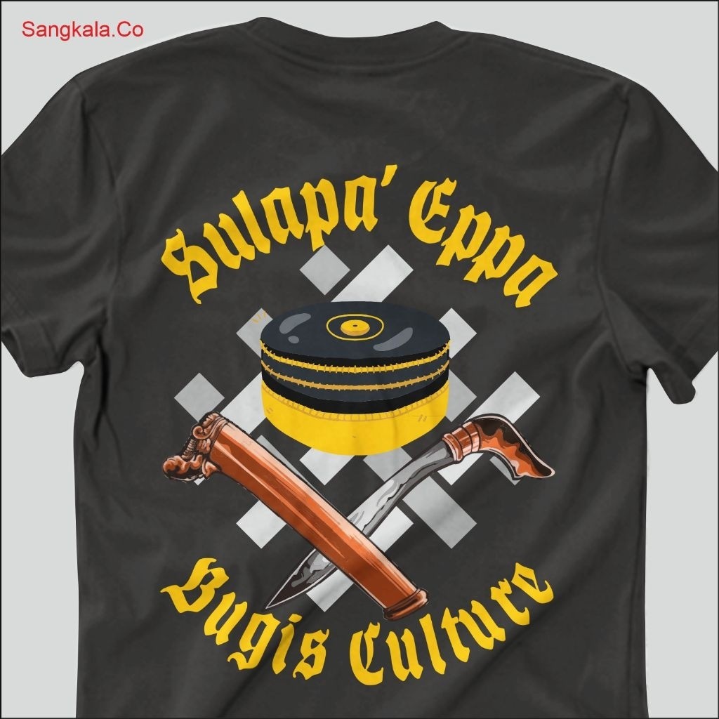 Sangkala.Co Baju Bugis Culture Sulapa' Eppa Appa - Kaos Bugis - baju Makassar - Budaya Bugis Makassa