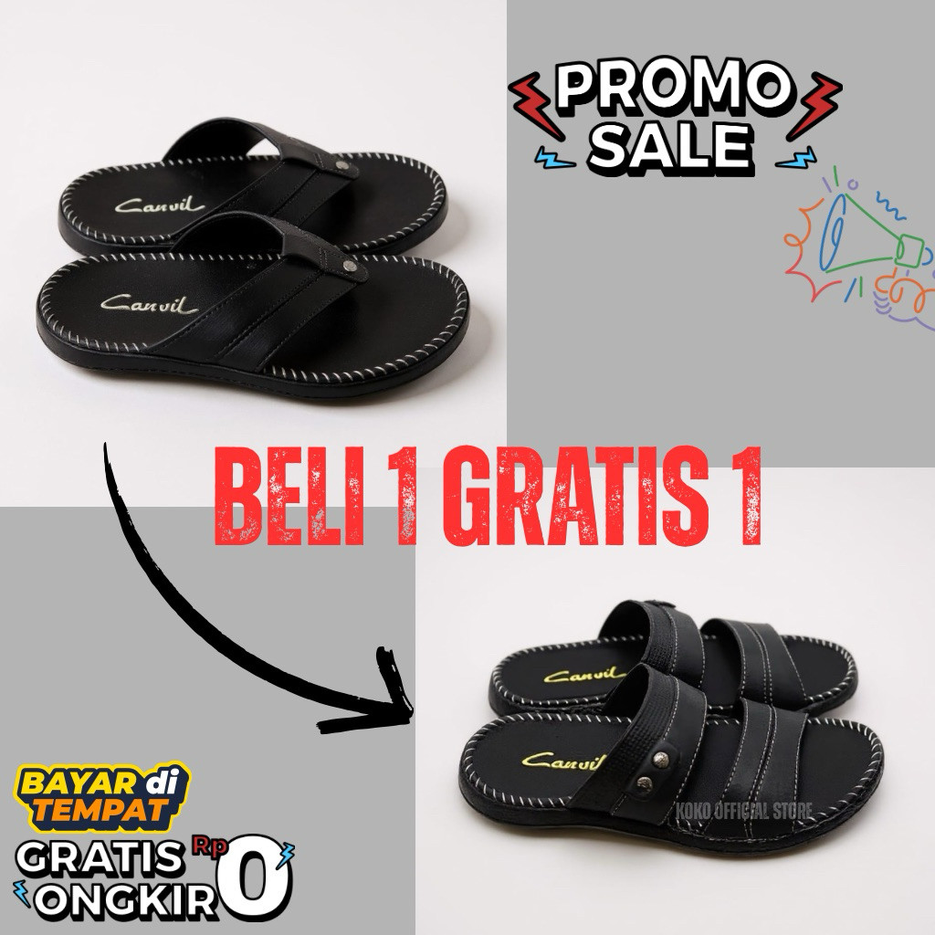 SANDAL JAPIT KEKINIAN KEREN KASUAL ELEGANT SELOP CARVIL TERBARU PROMO KULIT PRIA LOKAL DEWASA