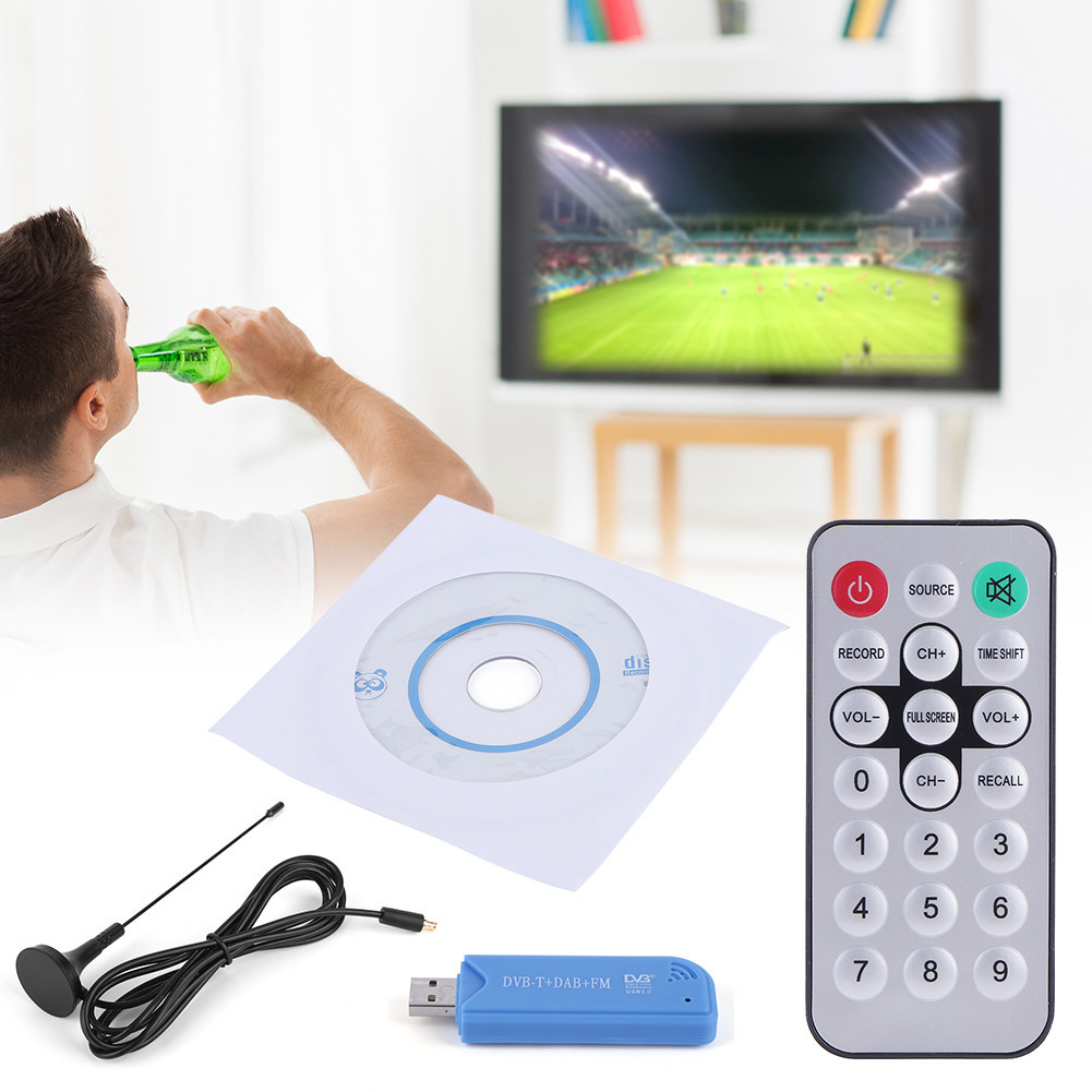 gital USB 20 TV Stick Tuner with Antenna FM TV Receiver 25MHz1760MHz SDR Tuner Receiver for Rao Airc