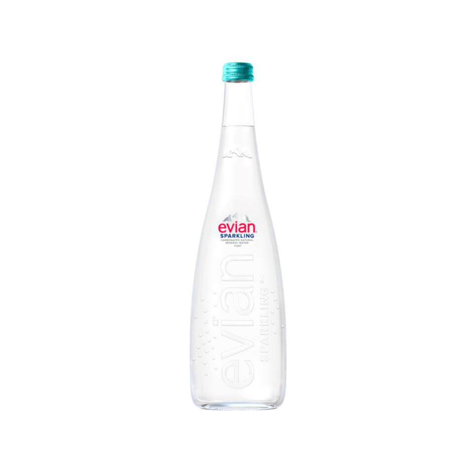 Evian Air Mineral Sparkling Glass 750 ml