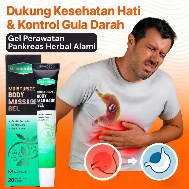 Gel Herbal Obat Moisturizer Body Massage Gel | Body Massage Gel Dengan Care &amp Natural/Gel Enterit
