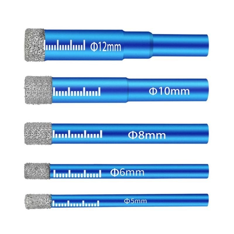 Hole Saw Kaca Mata Bor 5pcs Mata Bor Granit Diamond Core Holesaw Mata Bor Lubang Keramik Granit