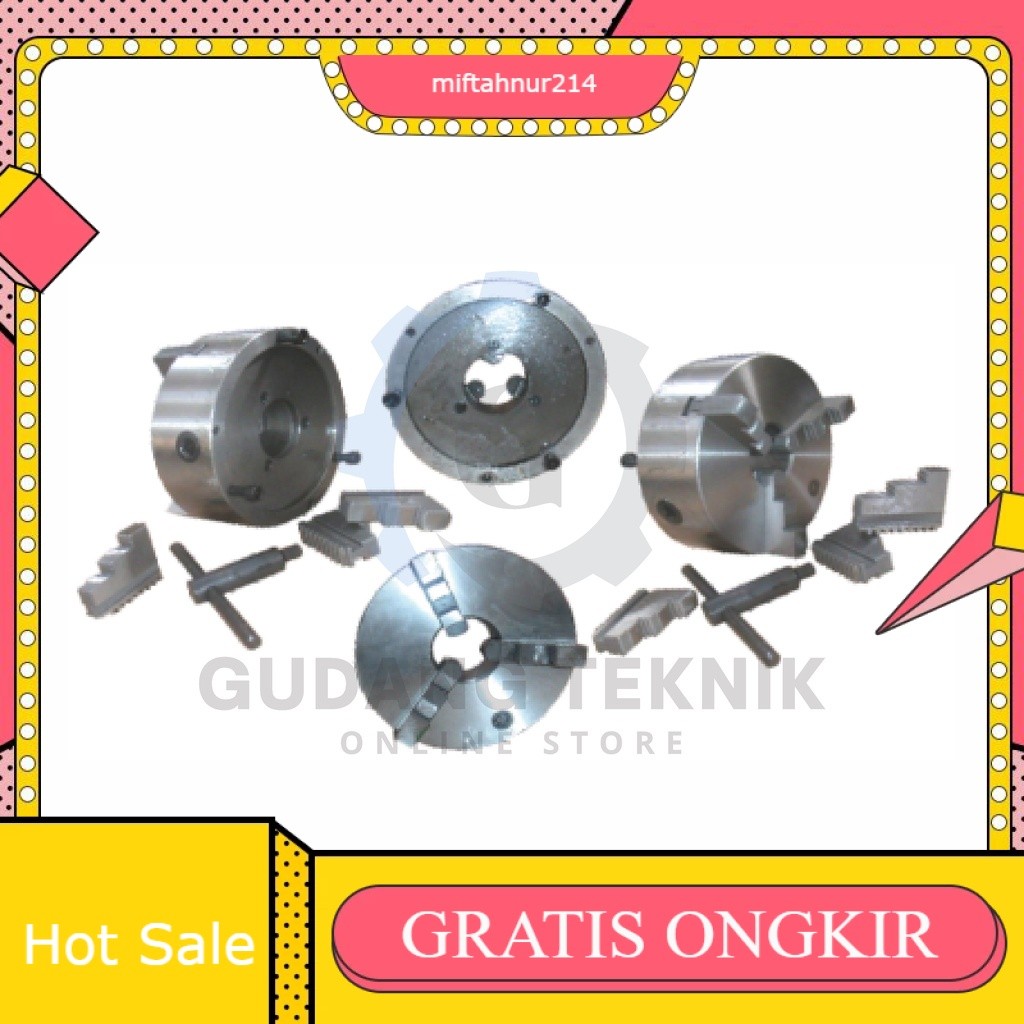 Catok Bubut 3 Kaki WIPRO K11-130 / Chuck Kepala Mesin Bubut 5" WIPRO K11130 - Claw Jaw 3 Bubut K11 W