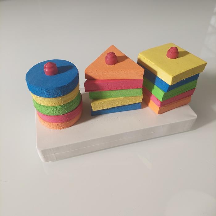 Mainan Edukasi Balok Susun Busa Belajar Mengenal Bentuk dan Warna - Balok Susun Busa