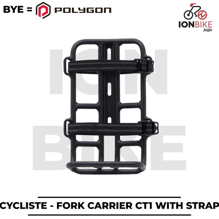 Carrier Cycliste CT1 With Strap Alloy Fork Bagasi Pannier Adaptor Bracket Sepeda Gravel Dudukan Brak