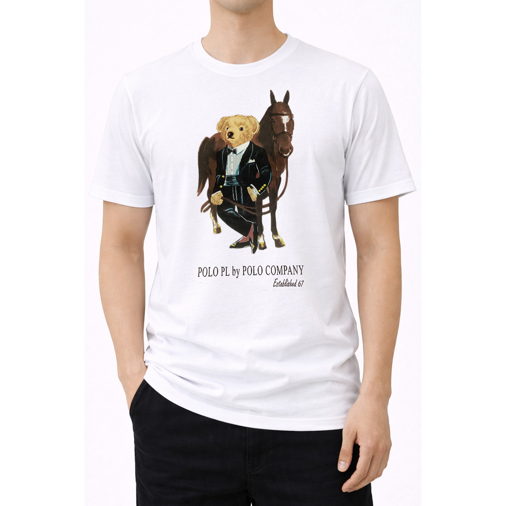 POLO - 7738.25 Mens T-shirt Bear - White