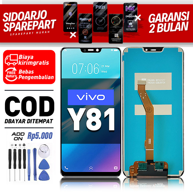 LCD VIVO Y81 Fullset hp layar Touchscreen untuk Glass Touch Screen Digitizer COD original free lem-a