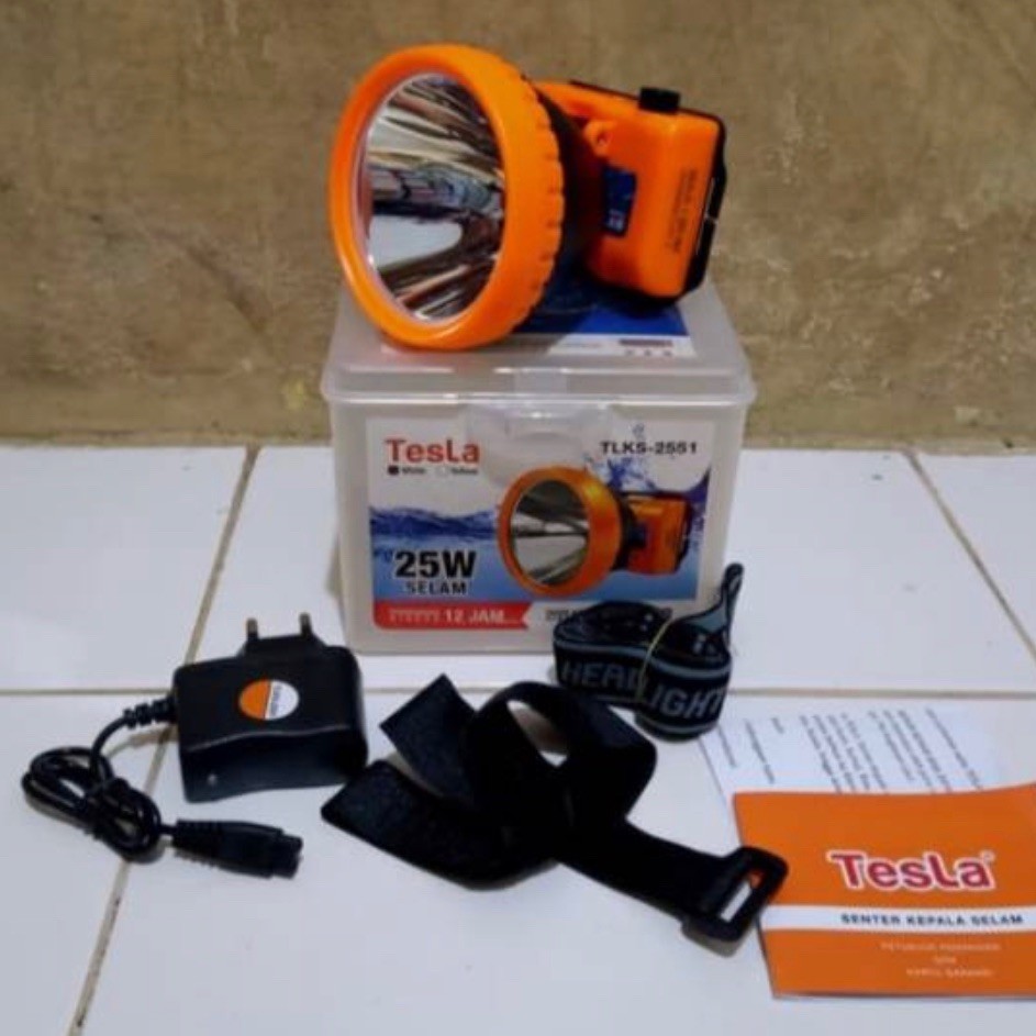 promo discon Senter Kepala Selam Tesla TLKS-2551 Headlamp Diving Tesla