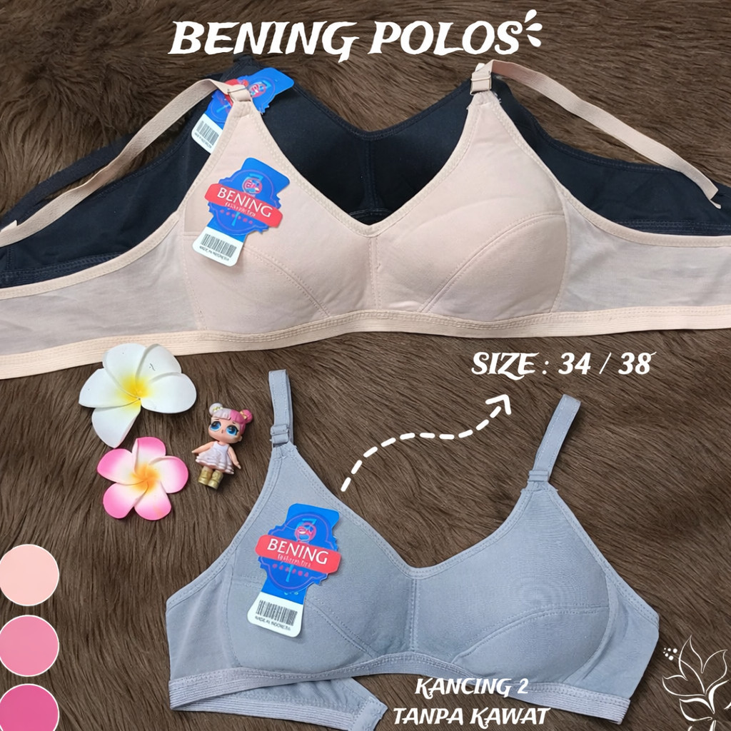 Bra BENING / Bra Tanpa Kawat / Bra Polos Bra Tanpa Busa / BH Tanpa Kawat