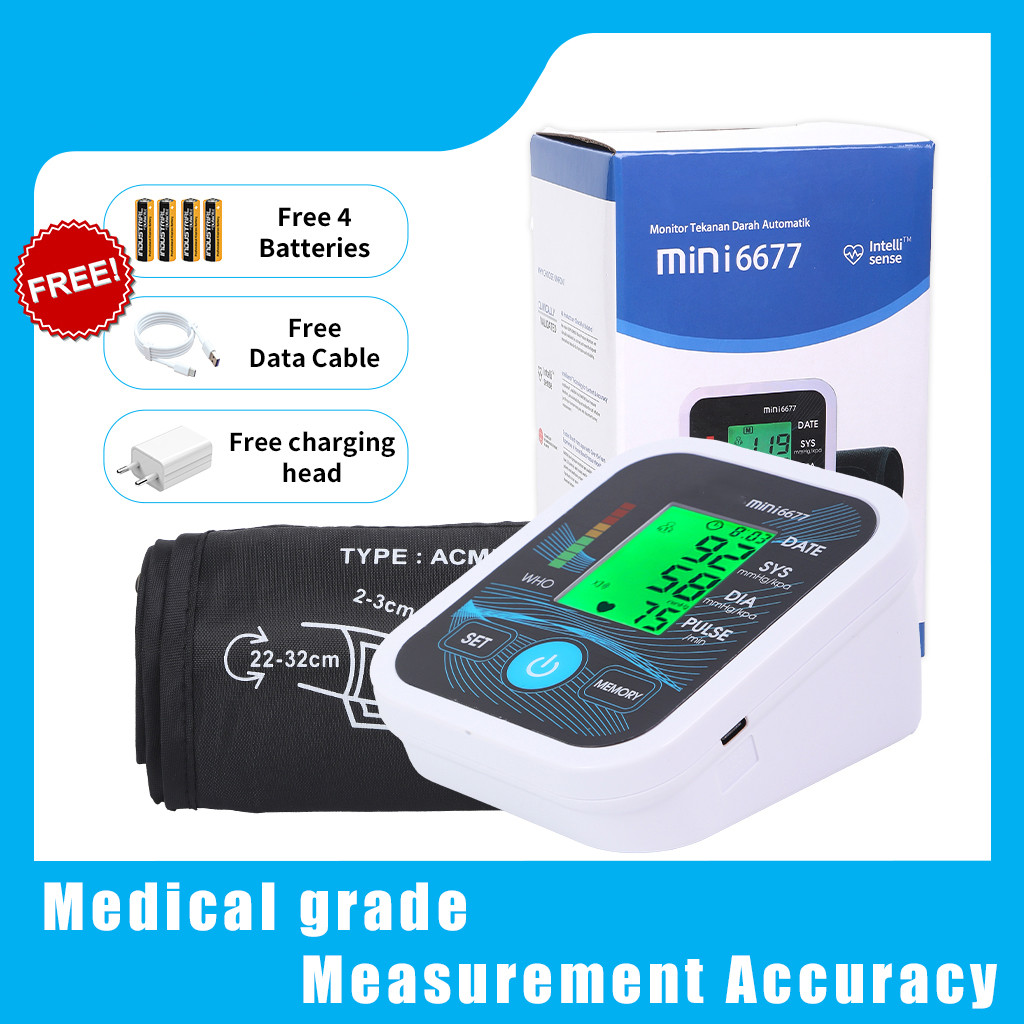 Tensi darah digital alat ukur tekanan darah otomatis pemantau tekanan darah alat cek tensi