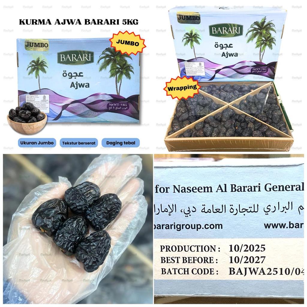 Diskon KURMA AJWA BARARI 5KG JUMBO KURMA AJWA 5KG BARARI AJWA 5KG JUMBO AJWA PREMIUM 5KG CEMILAN SEH