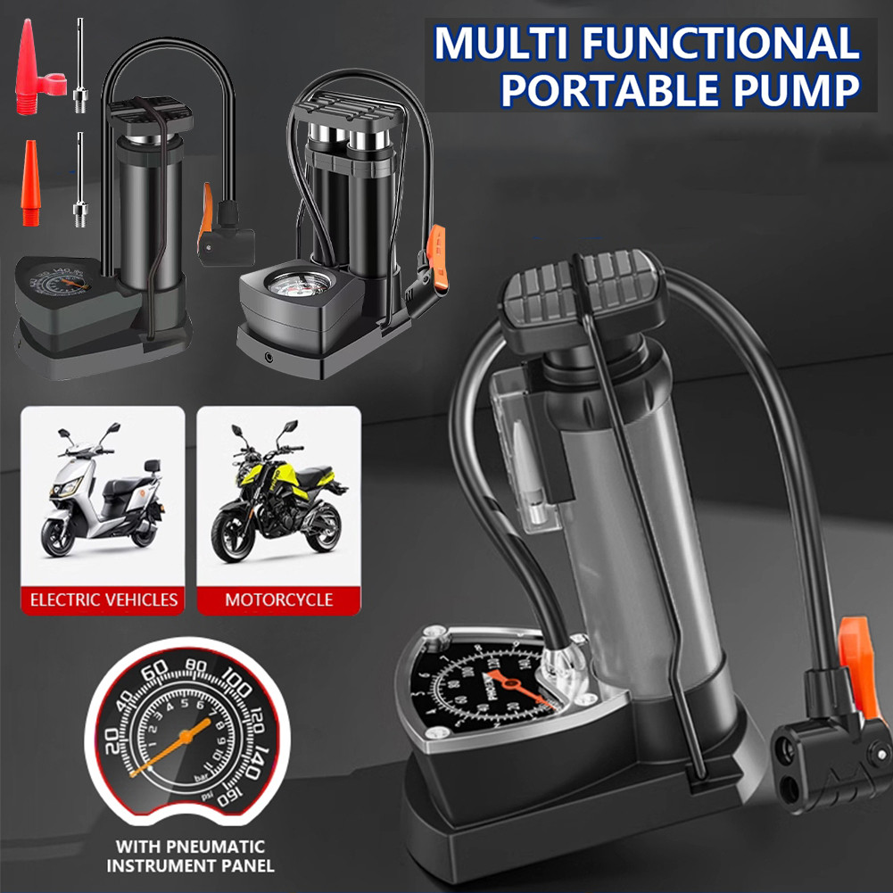 Pompa Angin Mini Portabel dengan Tekanan Tinggi untuk Ban Mobil Motor Sepeda, Desain Efisiensi Tingg