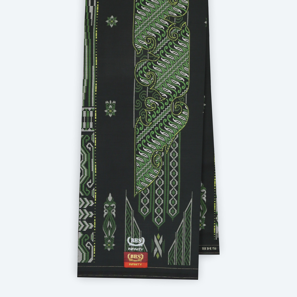Sarung BHS 100% Original Asli | Sarung BHS Infinity Gold Motif V32 SNB SJ Hijau Tua