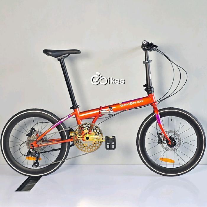 Sepeda Lipat Dahon ION Sanjose Chromoly 20+ Fullbike Rakitan JC Bikes - Red - Red