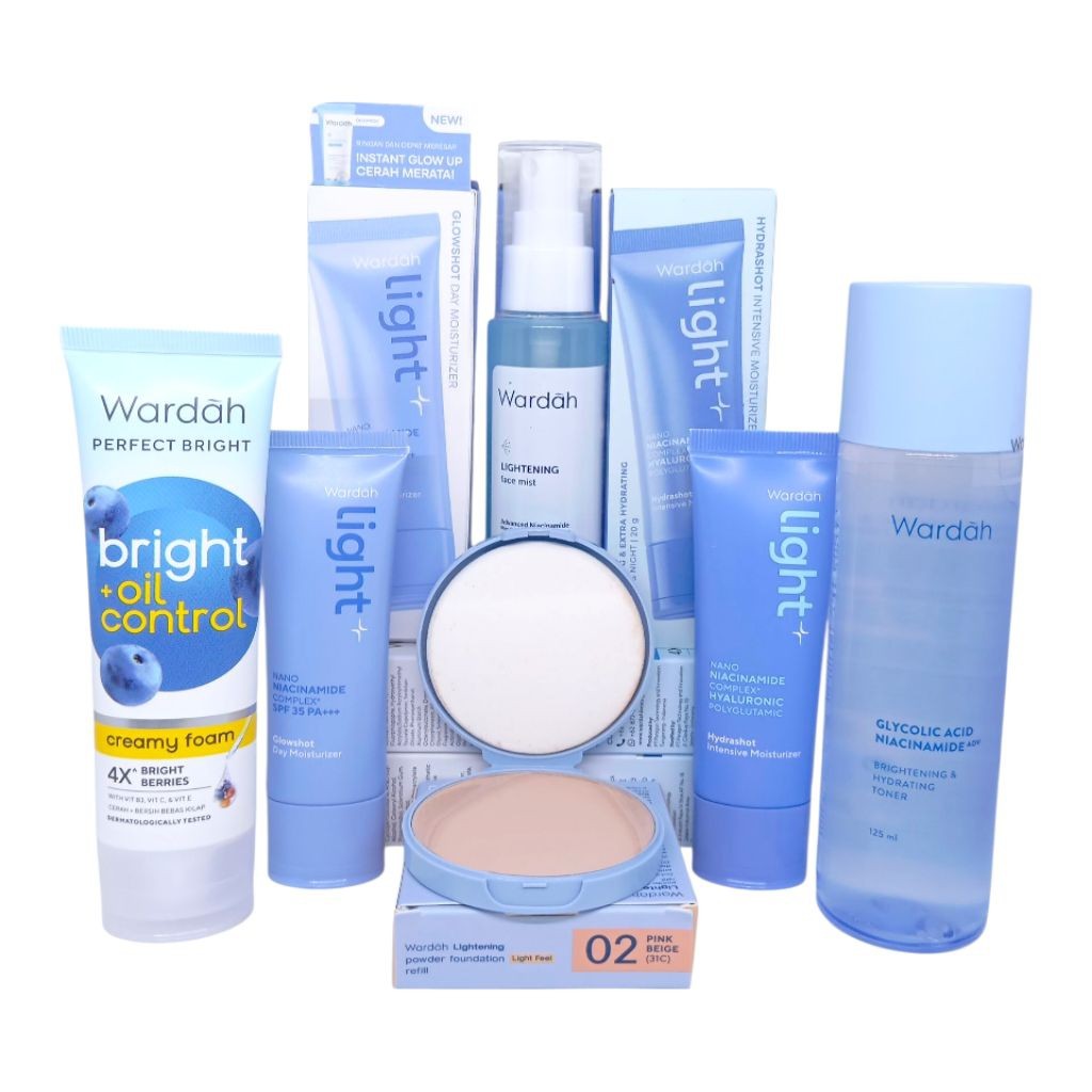 ( COD) Wardah Skincare Paket Glowing / Paket Wardah Untuk Mencerahkan Kulit Wajah Yang Kusam