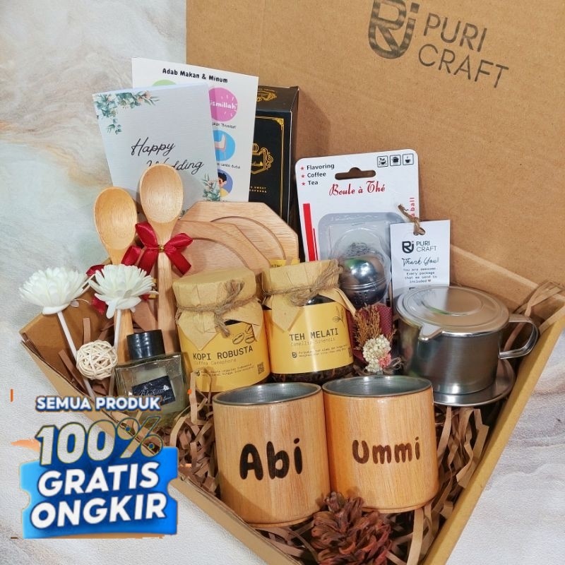 TANEAN STAINLESS Series / FREE UKIR / Hampers Pernikahan / Hampers Wedding / Kado Pernikahan / Weddi