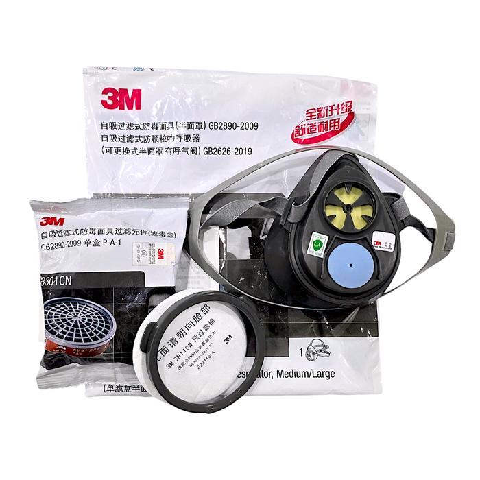 Masker 3M 3200 Respirator + Cartridge 3301CN + Filter 3N11CN