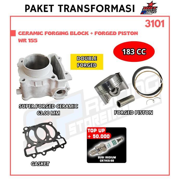 BLOCK + PISTON BRT YAMAHA WR 155 - PAKET BORE UP 185CC