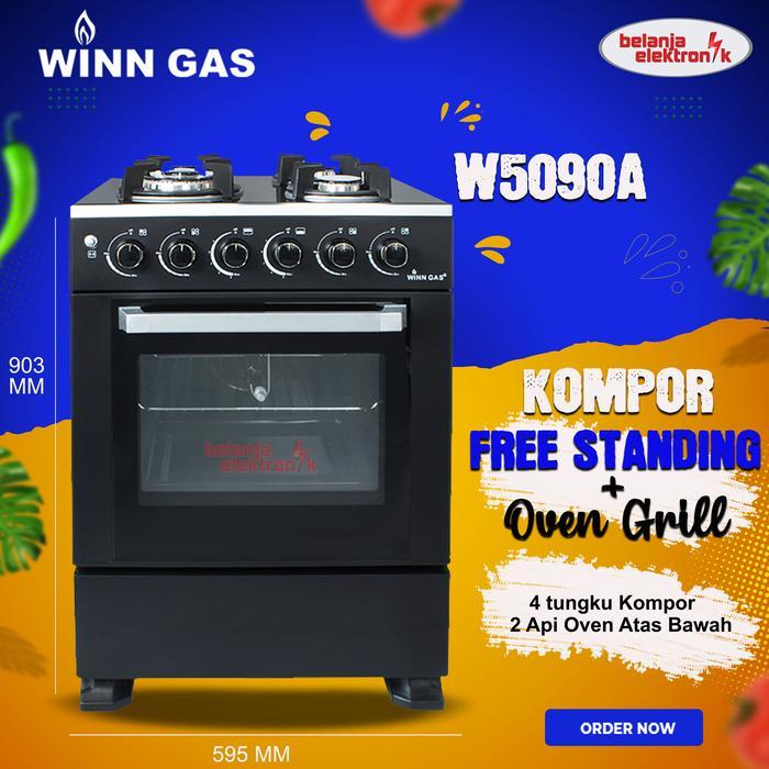 KOMPOR GAS FREE STANDING 4 TUNGKU + OVEN GRILL WINN GAS W-5090A - WINN-062-W5090A