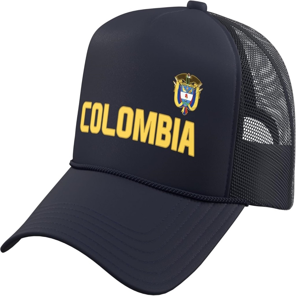 Colombia Flag Colombian Pride International Country Trucker Hat with Adjustable Mesh Back