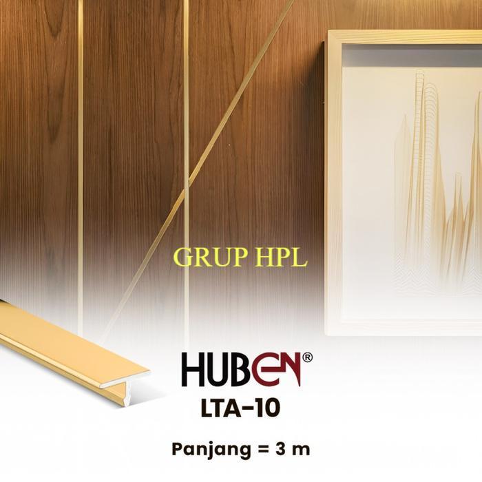List Variasi 10 mm Gold List T Alumunium Edging Penutup Celah Strip