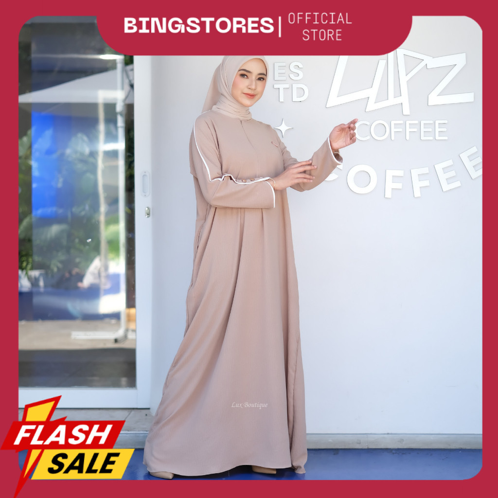 Mecca Dress Gamis Muslim Wanita Semi Batwing Terbaru /SA