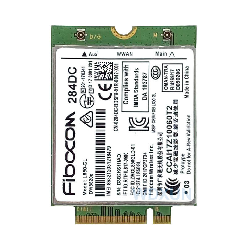 DW5820e L850GL L850  DW5820 LTE 4G Card Module 0284DC 284DC For laptop 3500 5400
