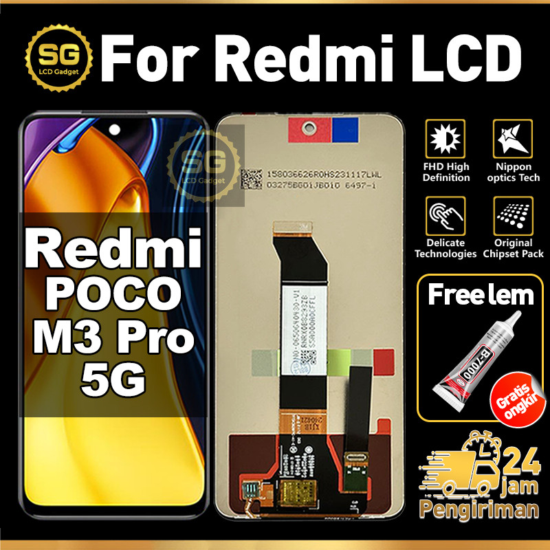 SG LCD Redmi POCO M3 PRO 5G Fullset HP Touchscreen Realme POCO M3 PRO 5G Free Lem Glass Touch Screen