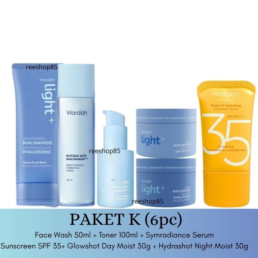 Wardah Lightening Paket Lengkap Skincare Wardah 1 Set Komplit Mencerahkan